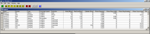 Engine Database window