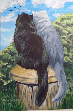 Two Friends - A watercolour.